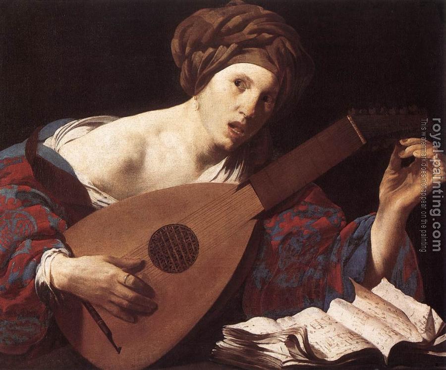 Hendrick Terbrugghen : Woman Playing the Lute